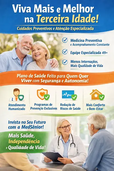 Plano de saúde MedSênior para idosos com foco em medicina preventiva, atendimento humanizado, redução de internações e mais qualidade de vida na terceira idade